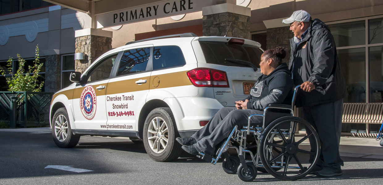 Snowbird van at the Cherokee hospital